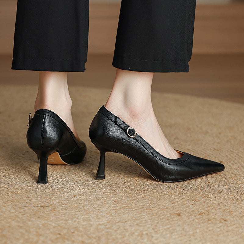 Authentic Leather Heels Ezel