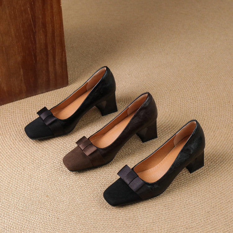 Blue Block Heels