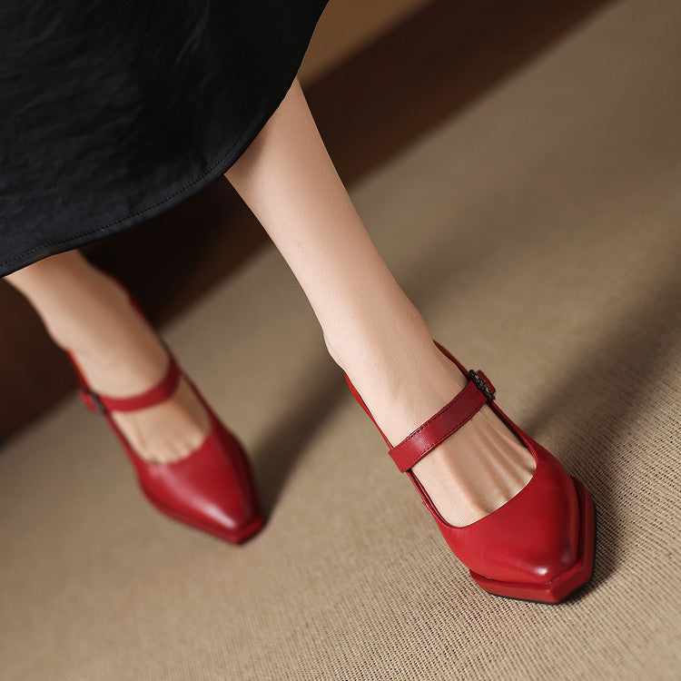 Claya Authentic Leather Heels