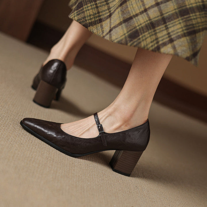 Authentic Leather Heels Veria