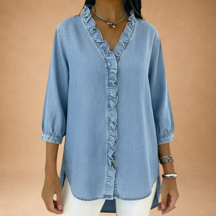 Elena - Elegant Blouse with Ruffles