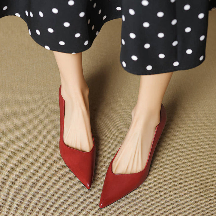 Authentic Leather Heels Noira