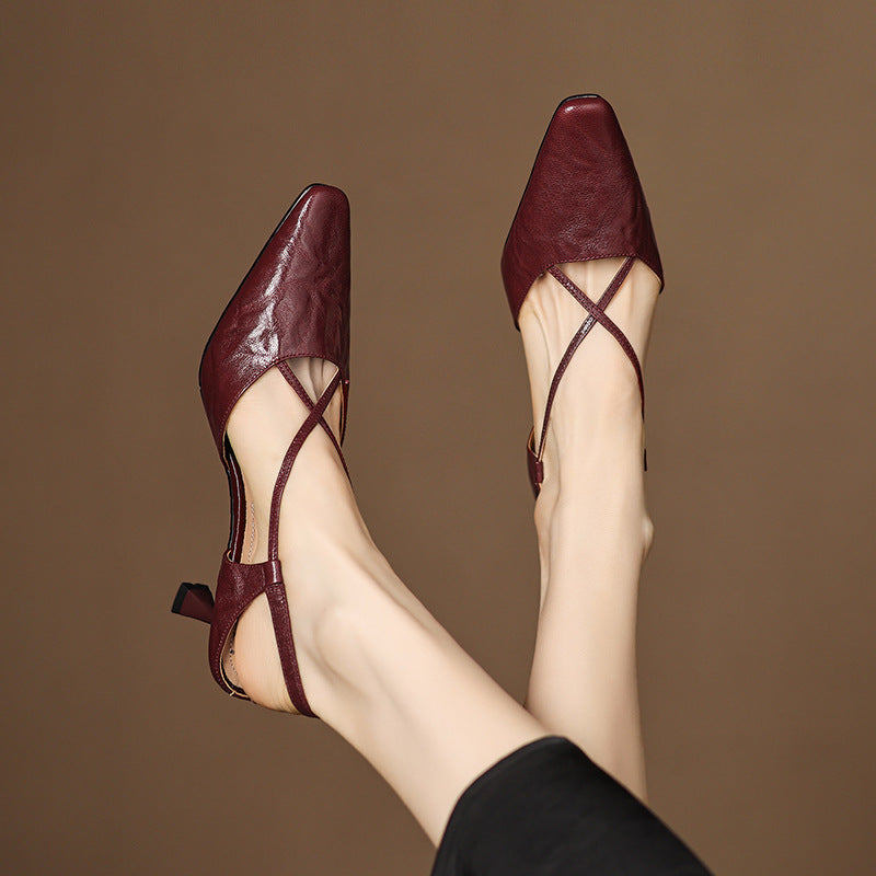 Authentic Leather Heels Velta