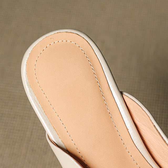 Elyne Genuine Leather Mary Jane Mules