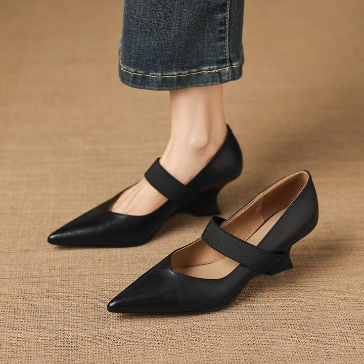 Authentic Leather Heels Tiera