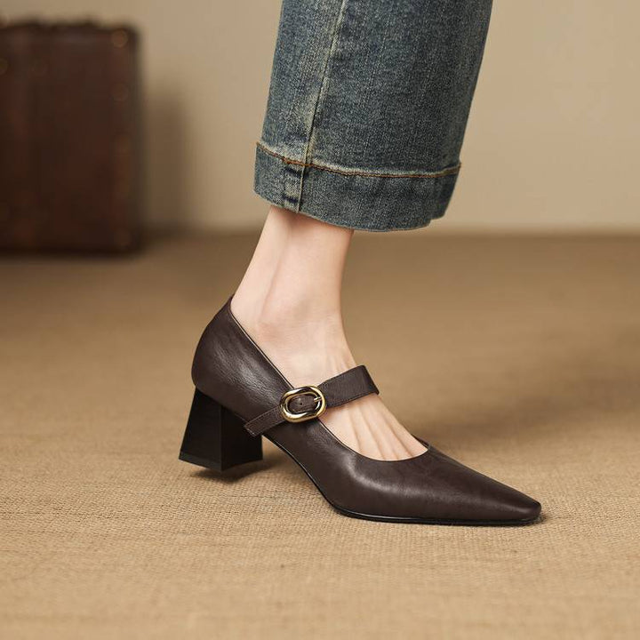 Azra Authentic Leather Heels
