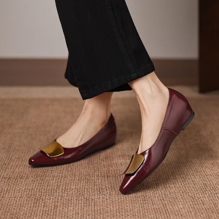Relia Genuine Leather Flats