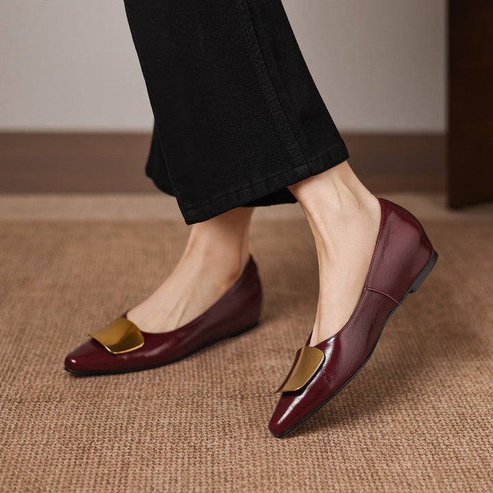 Relia Genuine Leather Flats