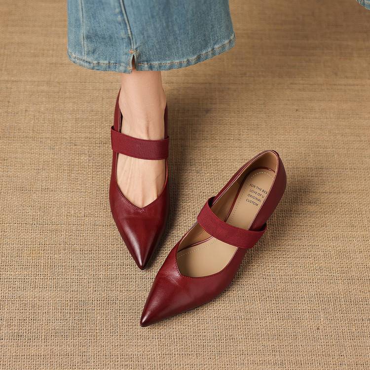 Authentic Leather Heels Tiera