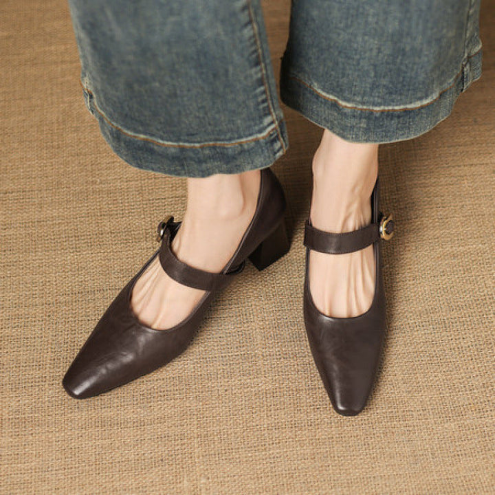 Azra Authentic Leather Heels