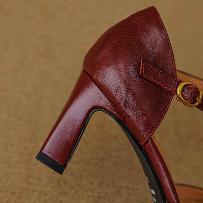Genuine Leather Heels Amaris