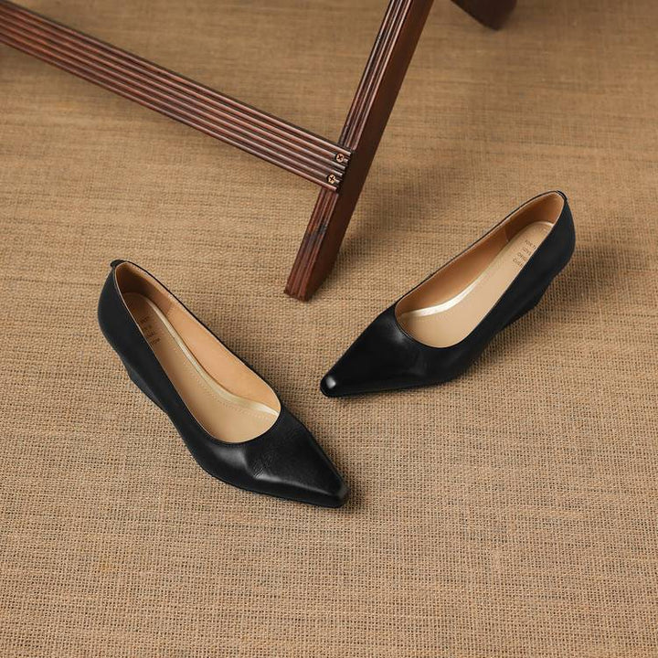 Zyla Authentic Leather Heels