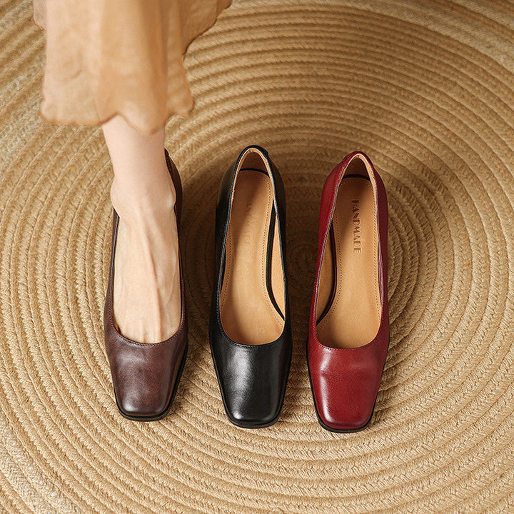 Authentic Leather Heels Arlix