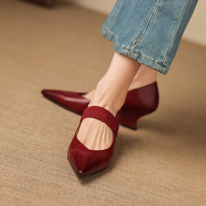 Authentic Leather Heels Tiera