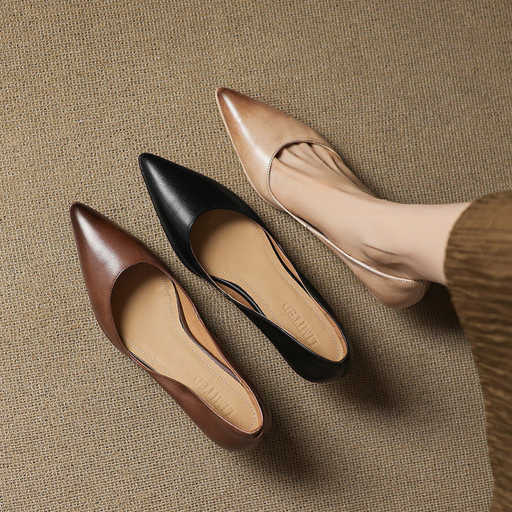 Authentic Leather Heels Elyia