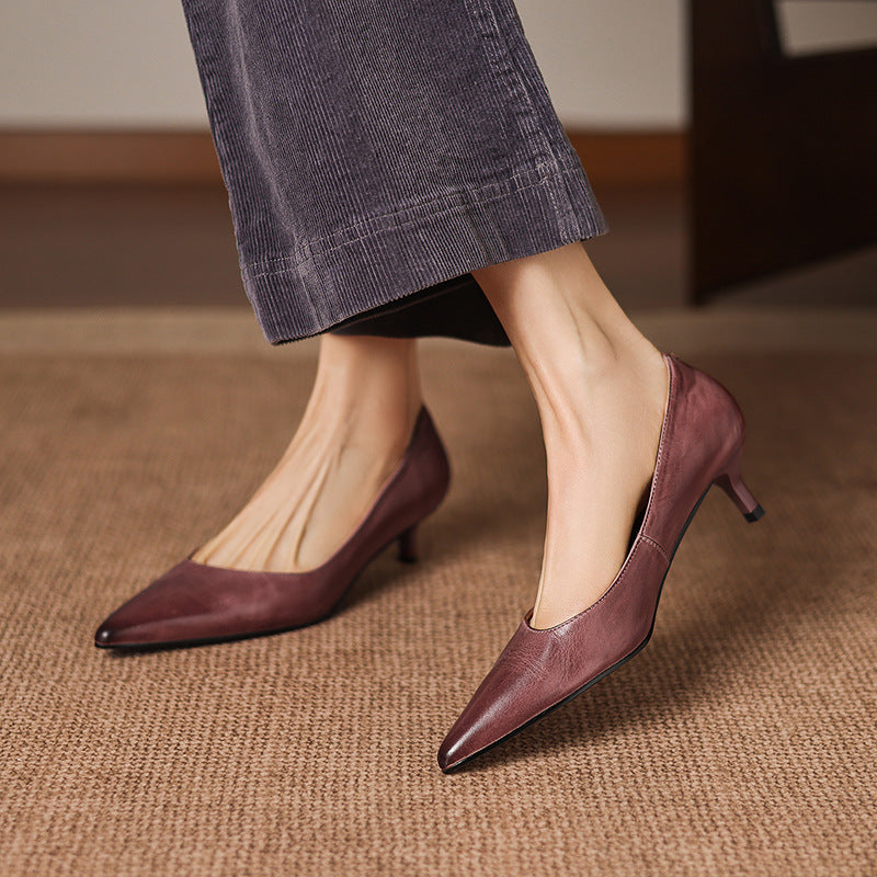 Authentic Leather Heels Relle