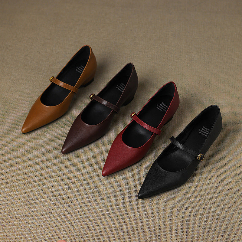 Delia Leather Heels