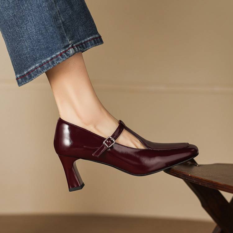 Authentic Leather Heels Tacy