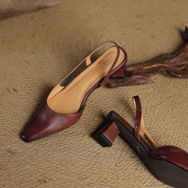 Authentic Leather Elle Heels