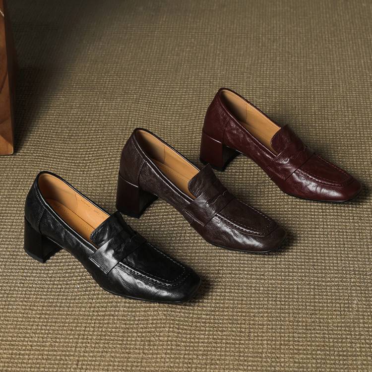 Authentic Leather Heels Sora