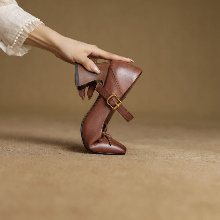 Authentic Leather Heels Emara