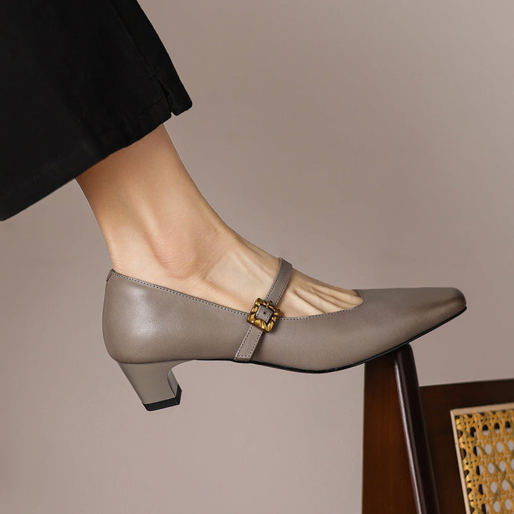 Authentic Leather Heels Aira