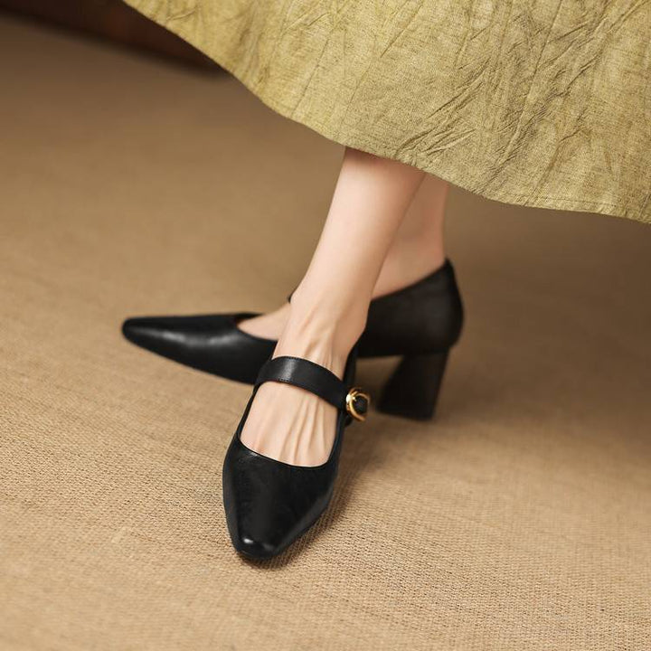 Azra Authentic Leather Heels