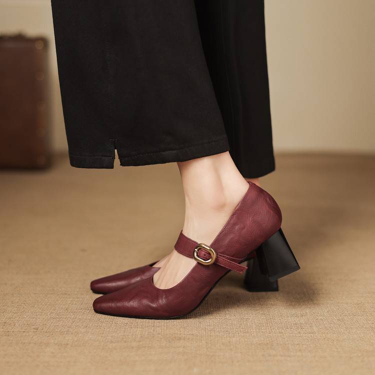 Azra Authentic Leather Heels