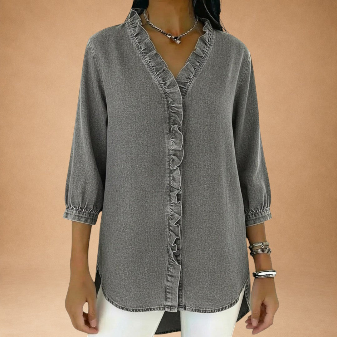 Elena - Elegant Blouse with Ruffles