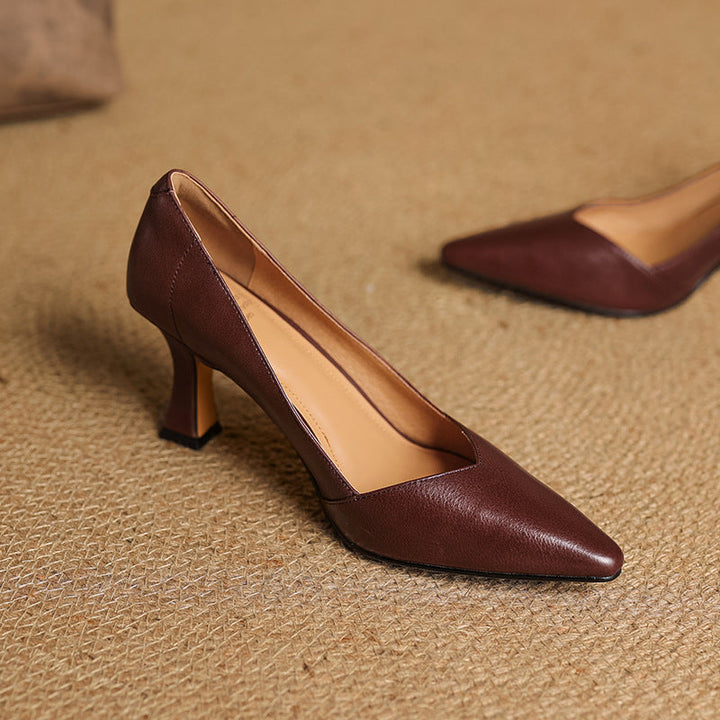 Genuine Leather Women's Heels