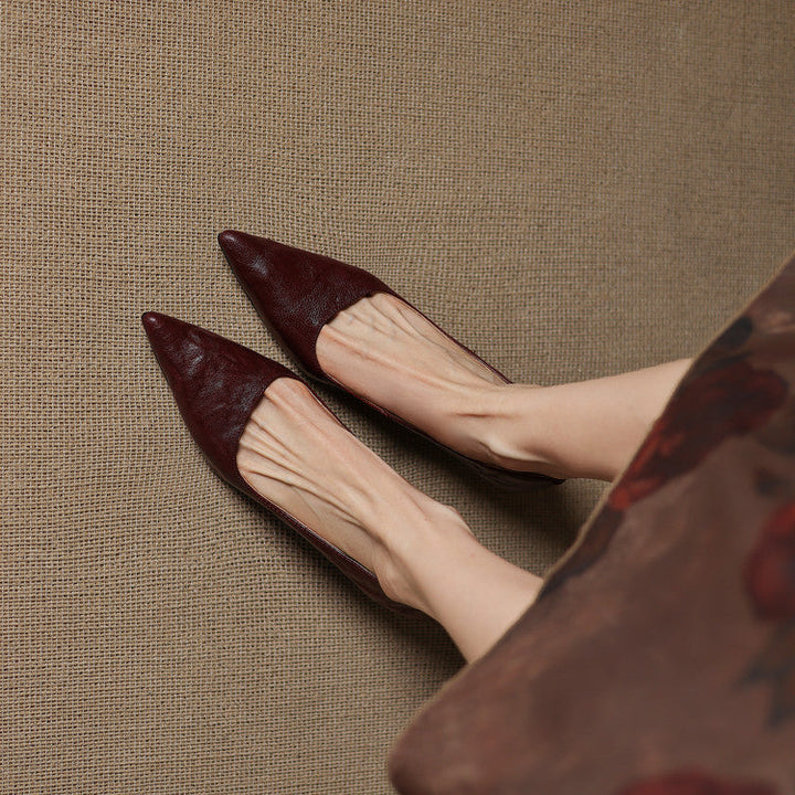 Authentic Leather Court Shoes Elar