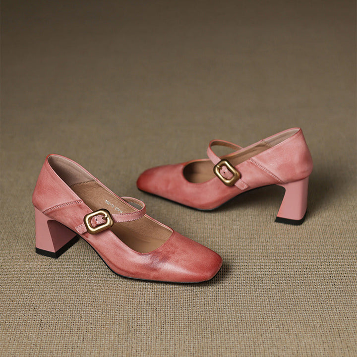 Genuine Leather Kelly Heels