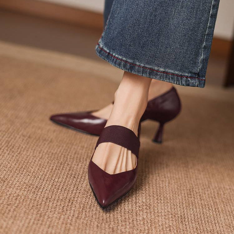 Cyra Genuine Leather Heels