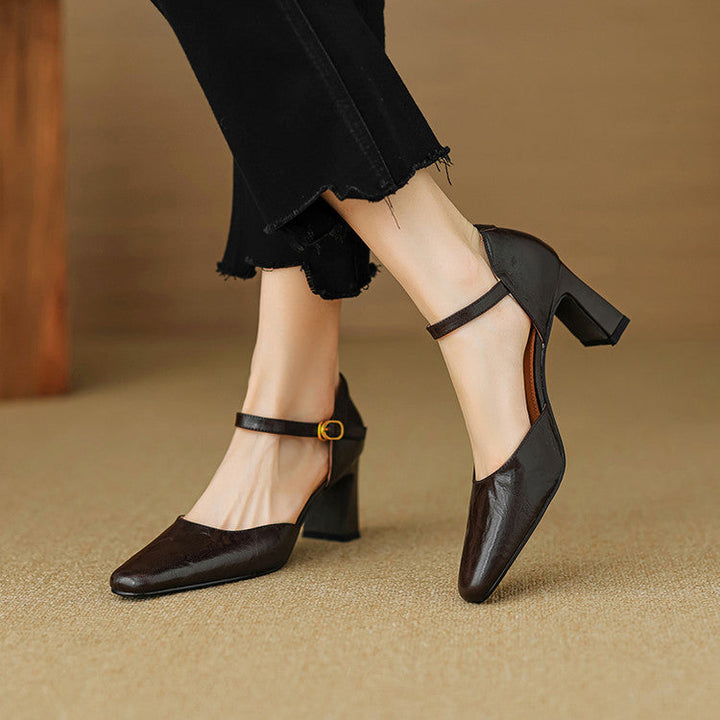 Genuine Leather Heels Amaris