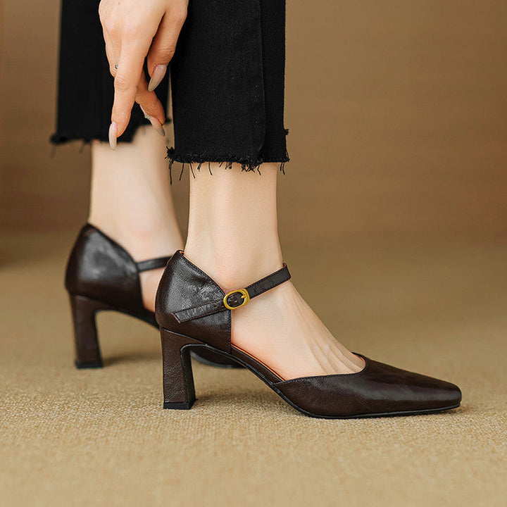 Genuine Leather Heels Amaris