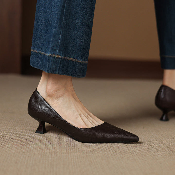 Authentic Leather Court Shoes Elar