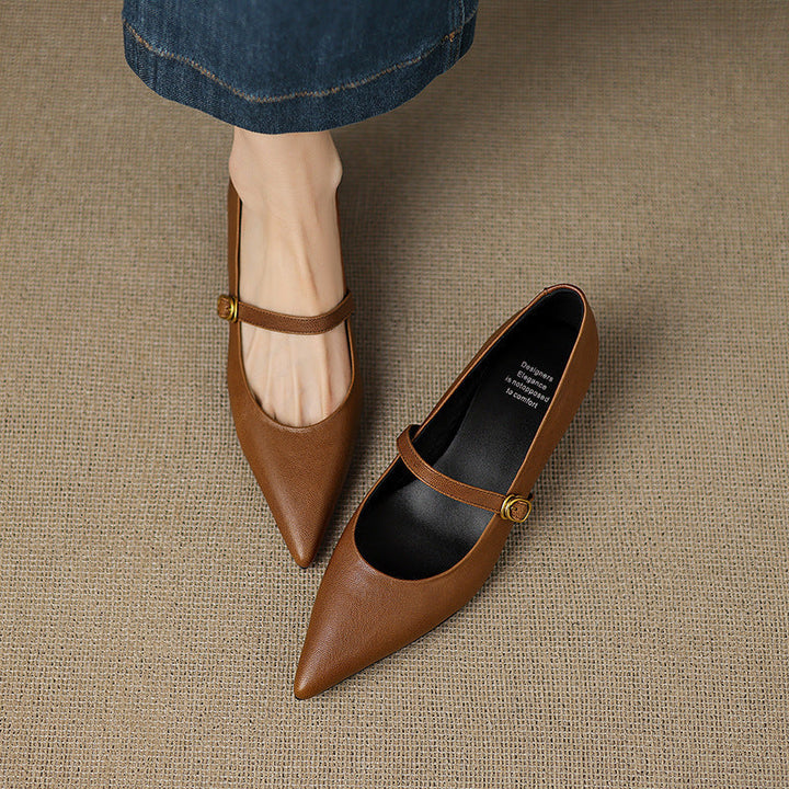 Delia Leather Heels
