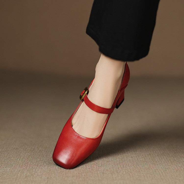 Genuine Leather Kelly Heels