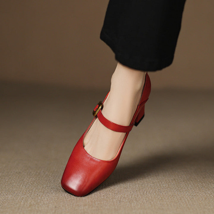 Genuine Leather Kelly Heels