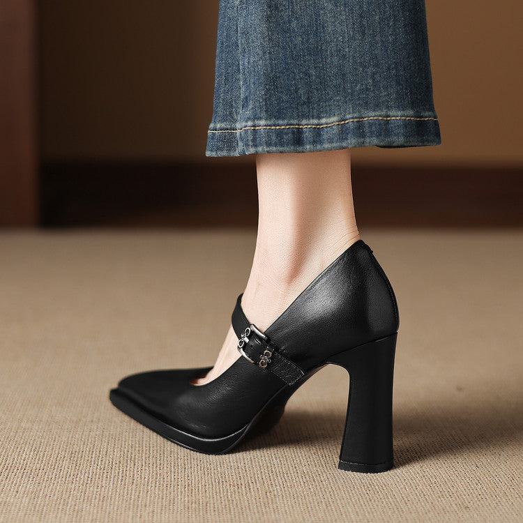 Claya Authentic Leather Heels