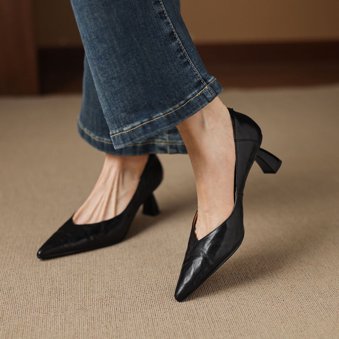 Authentic Leather Heels Veler