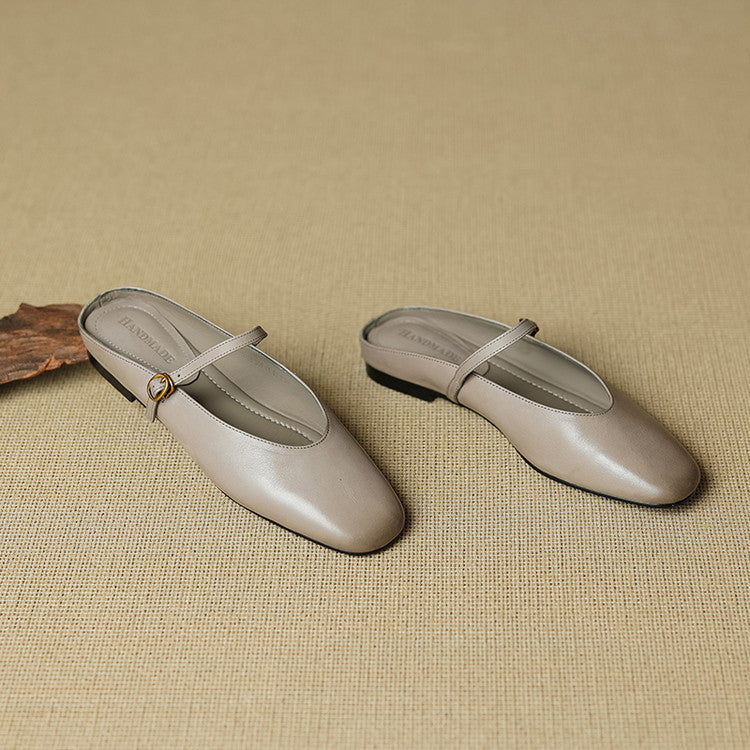 Lora Genuine Leather Mules