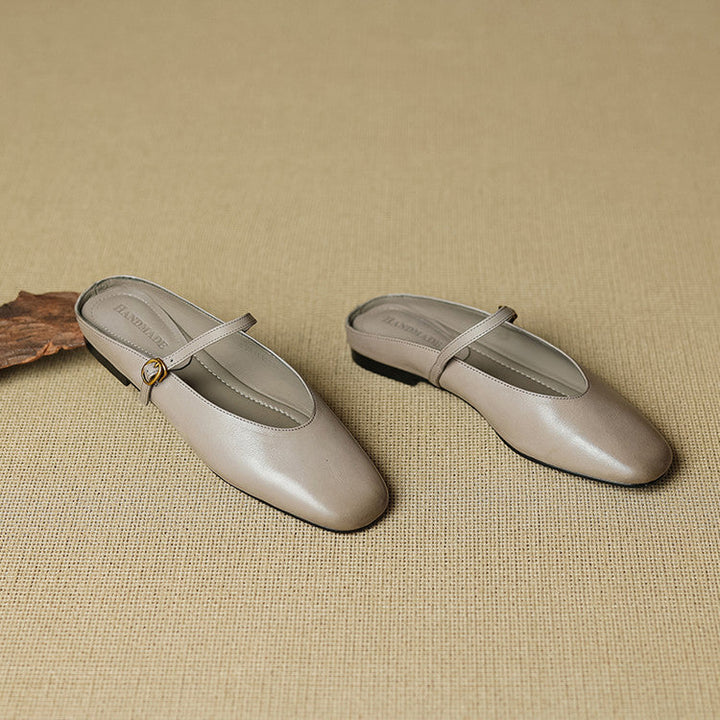 Lora Genuine Leather Mules