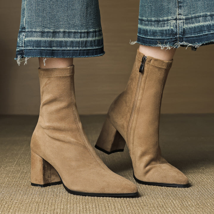 Authentic Suede Leather Ankle Boots