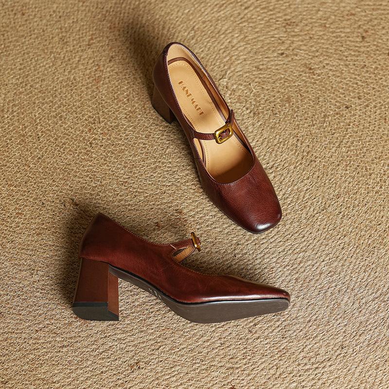 Authentic Leather Heels Olea