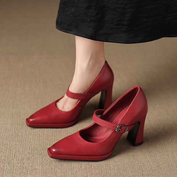 Claya Authentic Leather Heels