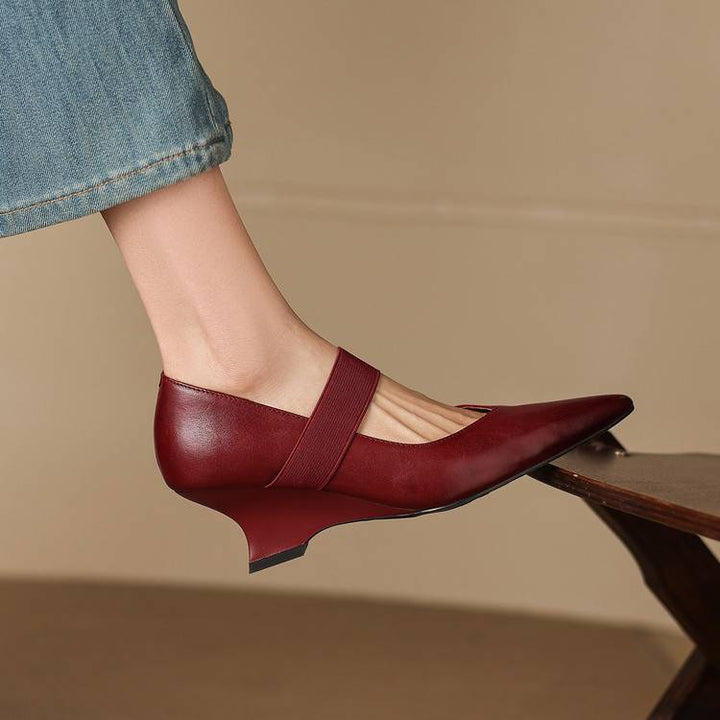 Authentic Leather Heels Tiera