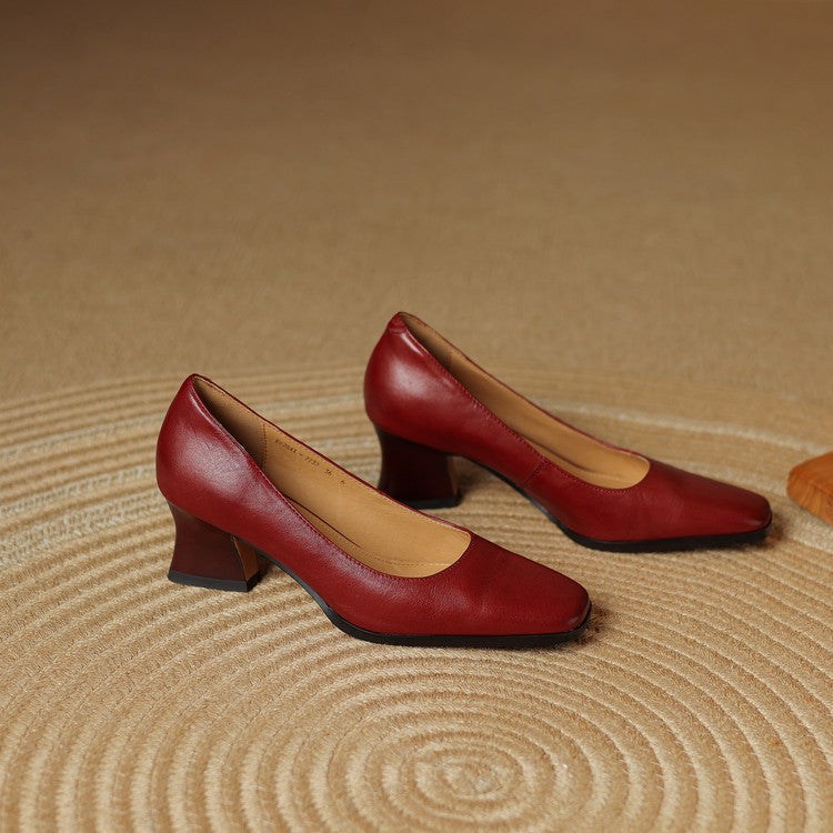 Authentic Leather Heels Arlix
