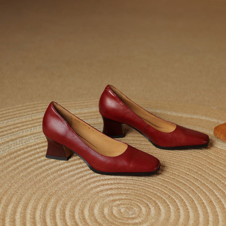 Authentic Leather Heels Arlix