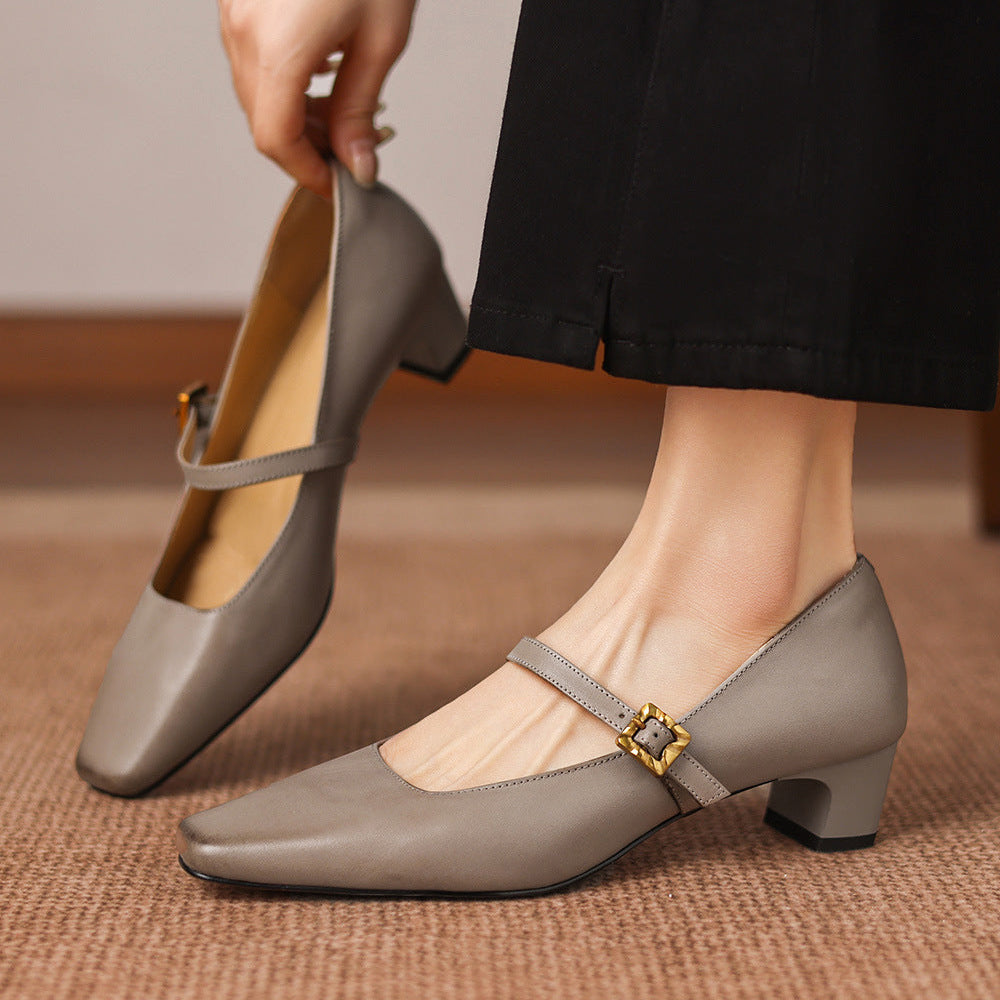 Authentic Leather Heels Aira